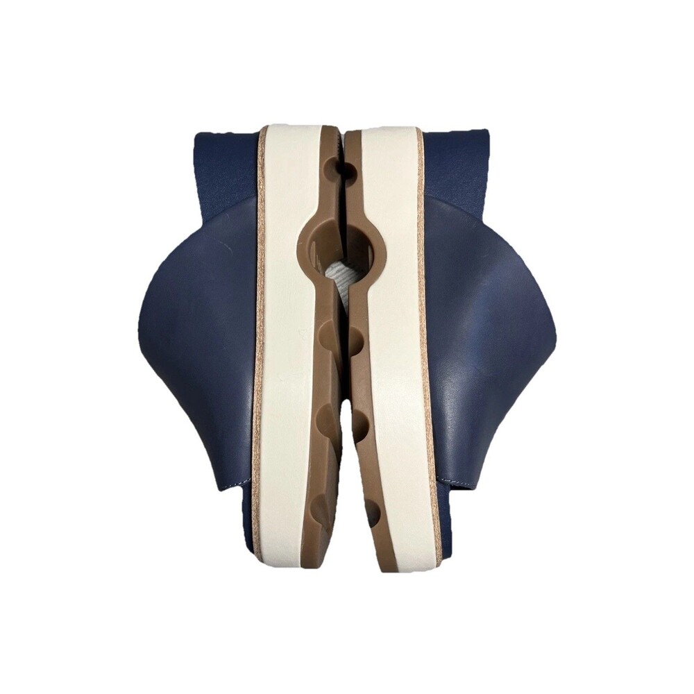 Sorel Joanie Navy Blue Leather Slide Wedge Sandals Platform Women’s Size 7.5 EUC - Picture 7 of 12